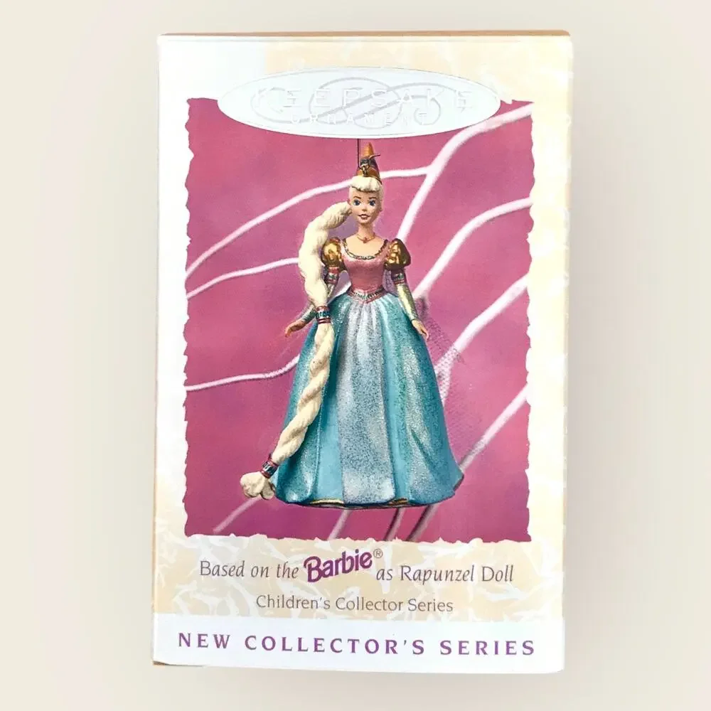 Hallmark Barbie as Rapunzel Christmas Ornaments Vintage 1997